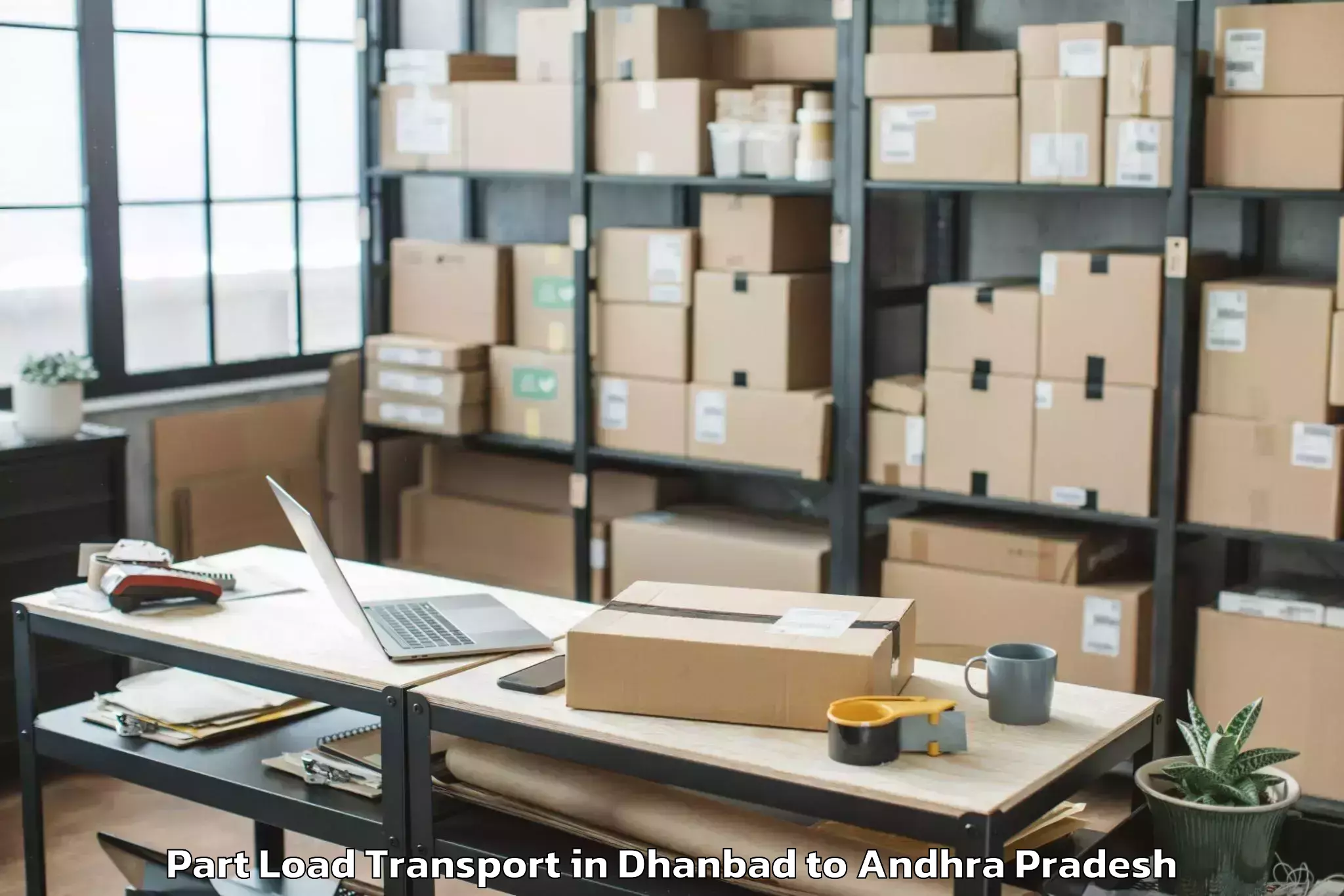 Easy Dhanbad to Khajipet Part Load Transport Booking